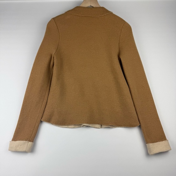 Anthropologie HWR Monogram Women’s M Camel Wool Cropped Jacket - Picture 6 of 8